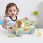 Dřevěná vkládačka Zvířátka Safari auto 9 ks Tooky Toy