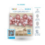 Balónková girlanda Shiny bílo-rosegold