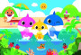 Puzzle Žraločí rodinka/Baby Shark na dovolené 60 dílků