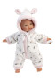 Realistická panenka miminko s měkkým látkovým tělem 32 cm Little baby Llorens