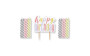 Set svíček - růžovo-zlatý Happy Birthday! 13 ks
