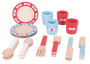 Dřevěný jídelní servis s puntíky Bigjigs Toys