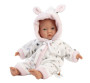 Realistická panenka miminko s měkkým látkovým tělem 32 cm Little baby Llorens