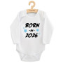 Dětské body s potiskem New Baby Born in 2026 blue