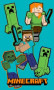 Dětský froté ručník do školky Minecraft Creeper 30 × 50 cm