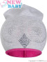 Jarní čepička New Baby sova šedo-růžová vel. 44-48 cm
