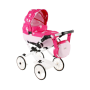 Kočárek na panenky Kids V4 růžový s jednorožcem Jasmine