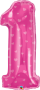 Nafukovací číslice 1 srdce (96 cm,38")