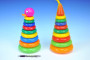Skládanka pyramida s kroužky plast 28 cm