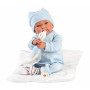 Obleček pro panenku miminko New Born velikosti 43-44 cm Llorens 3dílný modrý