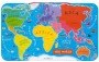 Magnetická mapa světa skládačka s tabulí na zavěšení Janod