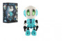 Robot Echo opakující věty kovový 12 cm na baterie se zvukem se světlem