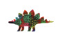 Škrabací obrázek, výřez duhový dinosaurus 9 ks