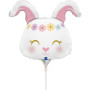 Fóliový balónek Zajíček 35 cm – mini balónek na tyčku
