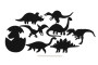 Škrabací obrázek, výřez duhový dinosaurus 9 ks