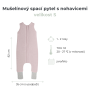 Mušelínový letní spací pytel s nohavicemi Sleepee Love béžový se srdíčky