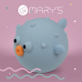 LED silikonová noční lampička dotyková Rgb Puffer Fish, modrá Mary's