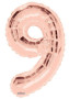 Nafukovací číslice rose gold 86 cm
