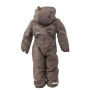 Zimní chlapecký overal s kožíškem Pidilidi hnědý