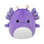 Squishmallows Fialový axolotl s čelenkou Monica