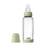 Antikoliková skleněná láhev se silikonovým dudlíkem 240 ml BIBS