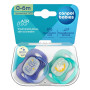 Dudlík svítící silikonový symetrický Nightglow Canpol babies 0 - 6 m 2 ks 
