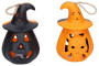 Dekorace Halloween dýně 11 x 6,5 cm svítící