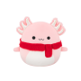 Squishmallows růžový axolotl s šálou - Archie, 30 cm