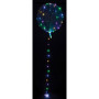 Koule čistá svítící LED barevná 38 cm x 40 cm - fóliový balónek