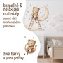 Nástěnné samolepky do dětského pokoje Teddy bear on a ladder Sipo