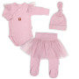 Žebrovaná rostoucí souprava 3D Lux, Sweet Angel - pudrově růžová Baby Nellys