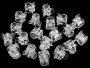 Skřipec do vlasů malý 10x13 mm transparent 10 ks 