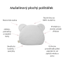 Mušelínový plochý polštář Teddy Bear Sleepee Love béžový se srdíčky