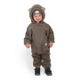 Rostoucí zimní kombinéza Teddy fleece double Brown Esito