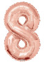 Nafukovací číslice rose gold 86 cm