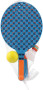 Sada na soft tenis 2 pálky 40 cm + míček a košíček