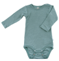 Kojenecké body merino vlna Sage Green PoPoLiNi Vel. 62/68