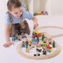 Velká sada příslušenství dřevěné vláčkodráhy Bigjigs Rail