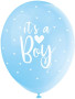 Balónek pastel 30 cm potisk "It´s a boy!" 5 ks