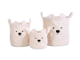 Koš na hračky Teddy Off White 25 x 20 x 20 cm Childhome