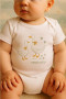 Dětské body s potiskem New Baby Husičky krátký rukáv