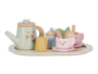 Čajový set dřevěný s květinovým potiskem Little Dutch