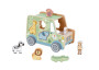 Dřevěná vkládačka Zvířátka Safari auto 9 ks Tooky Toy