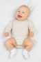 Kojenecké body bavlna béžový proužek Baby Service