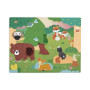 Puzzle dotykové senzorické Les s různými povrchy 20 ks Janod