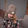 Zimní čepice Teddy fleece double Brown Esito