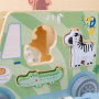 Dřevěná vkládačka Zvířátka Safari auto 9 ks Tooky Toy