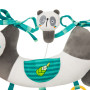 Závěsná senzorická hračka panda s chrastítkem a zrcátkem Akuku