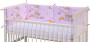 Mantinel do postýlky 4dílný - Mráček - 180 x 30 cm - růžový Scarlett
