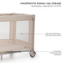 KINDERKRAFT Postýlka cestovní Joy 2 s doplňky Beige